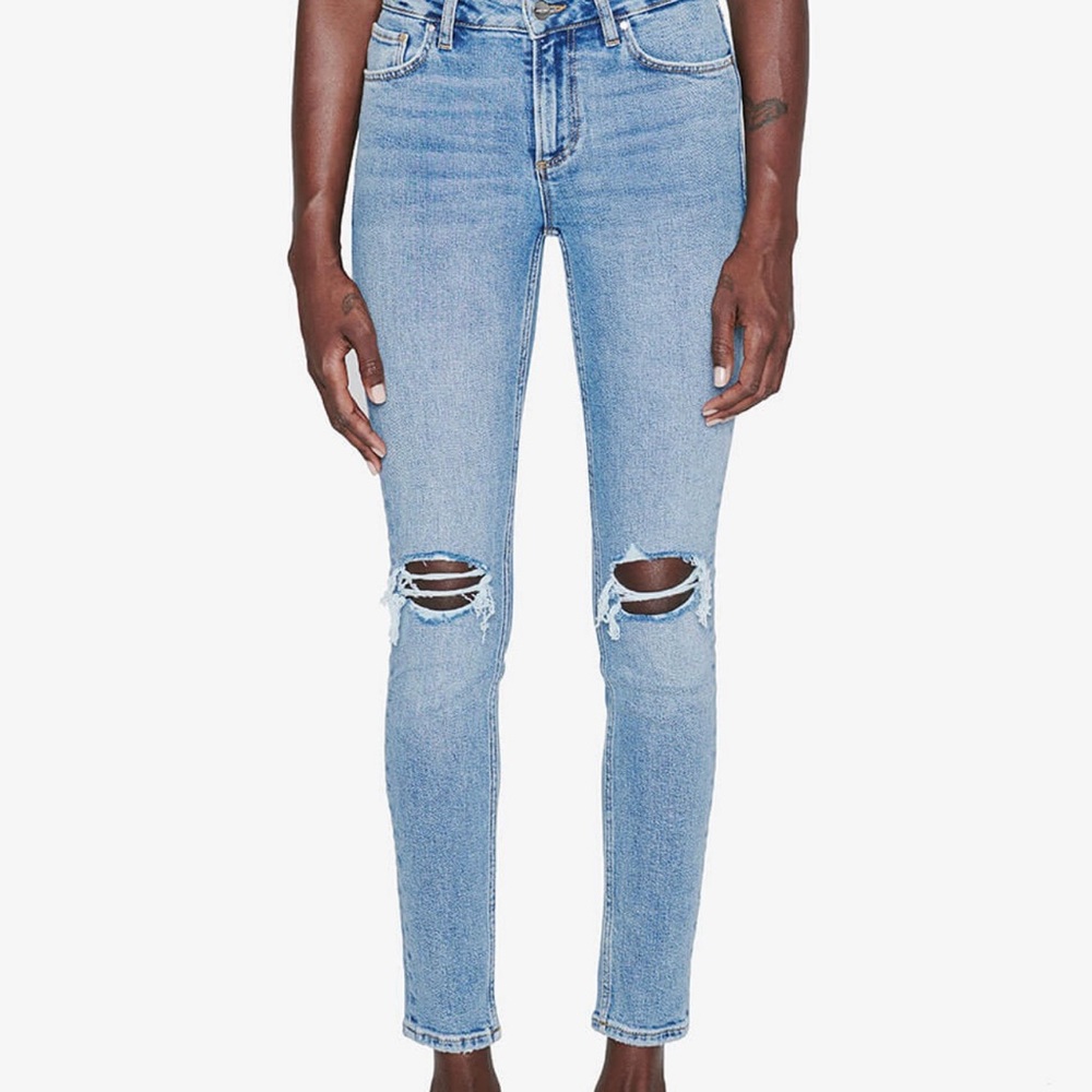 Anine Bing Mid Rise Ankle Skinny